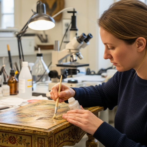 Preserving the Past: Pigment Conservation in Antique Painted Furniture