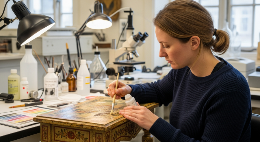 Preserving the Past: Pigment Conservation in Antique Painted Furniture