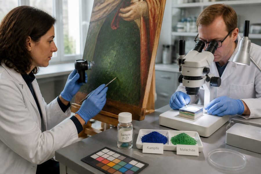 Azurite to Malachite: Pigment Transformation in Northern European Panel Paintings