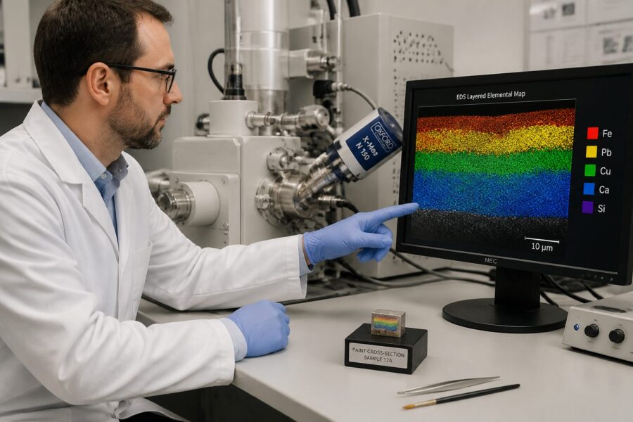 Energy-Dispersive X-ray Spectroscopy for Elemental Pigment Mapping in Conservation