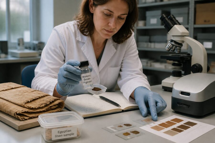 Mummy Brown: The Unusual Pigment From Egyptian Remains and Its Conservation Challenges