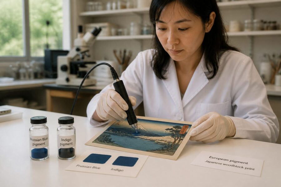 Prussian Blue in Japanese Woodblock Prints: Tracing a European Pigment Across Cultures