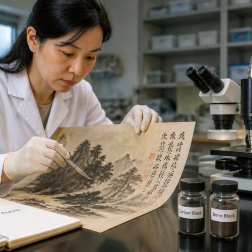 Carbon Black and Bone Black in East Asian Ink Paintings: Comparative Chemical Analysis