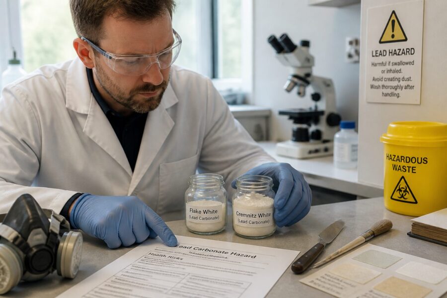 Flake White and Cremnitz White: Health Risks of Working With Lead Carbonate Pigments Today