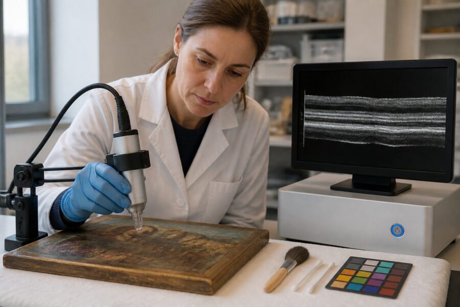 Optical Coherence Tomography for Non-Invasive Paint Layer Profiling in Conservation