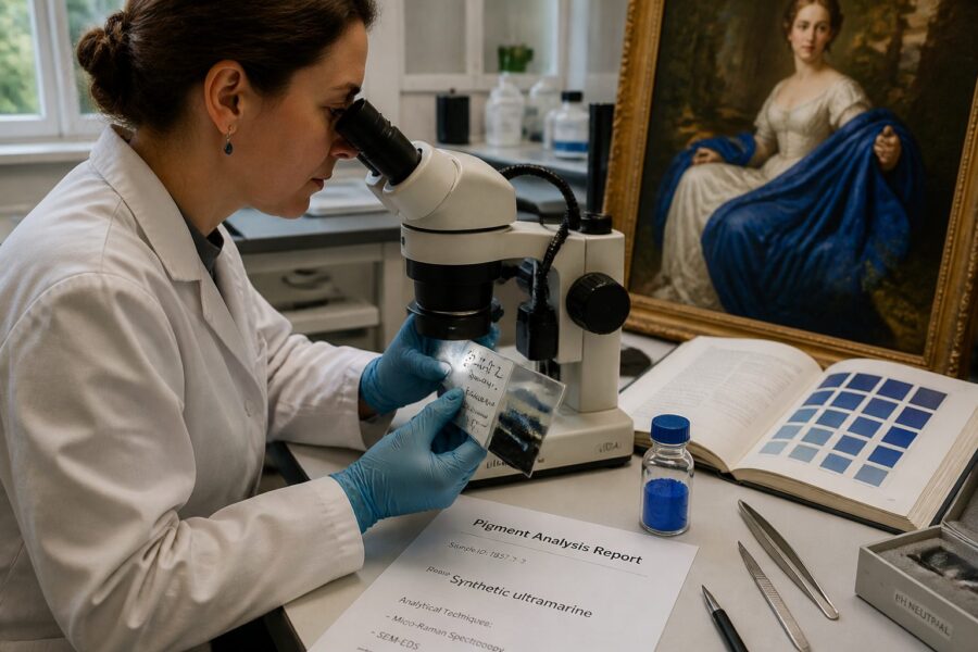 Synthetic Ultramarine in 19th Century Academic Paintings: Adoption, Variation, and Stability